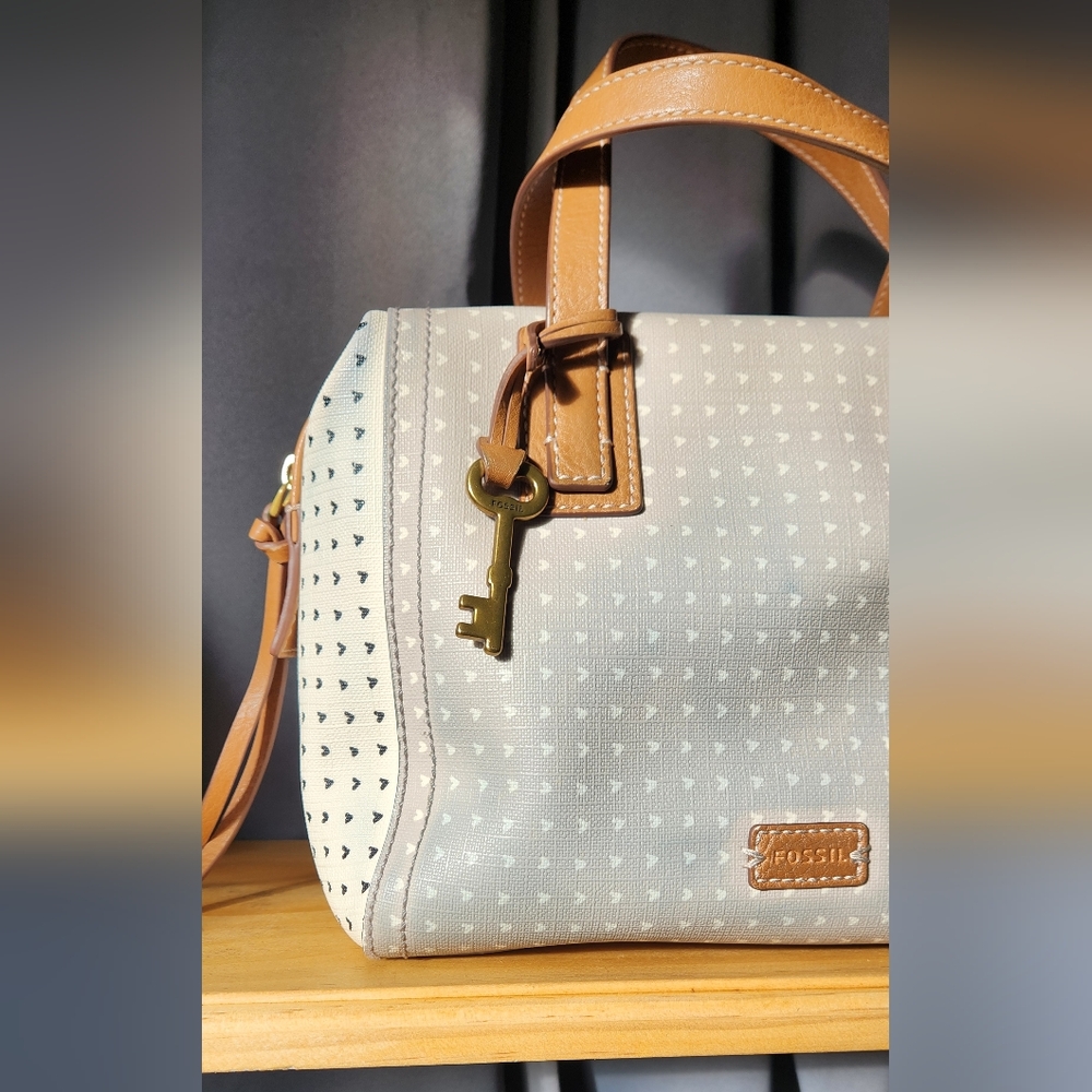 Fossil Rachel Satchel -Hearts style